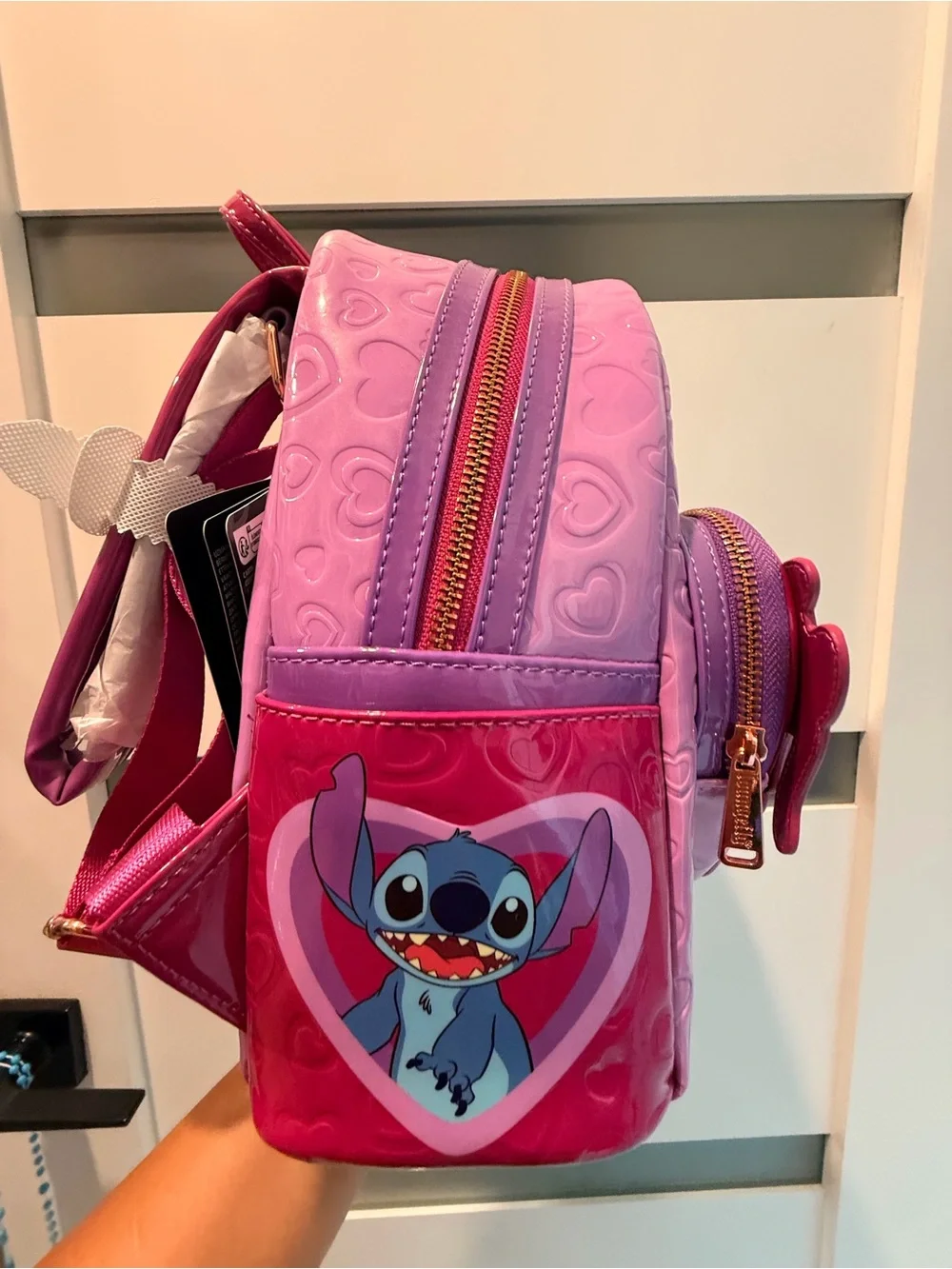 Loungefly Pink Stitch & Angel Heart Kids Bag